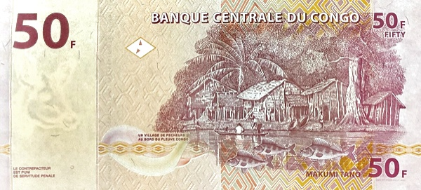 (00078) Congo Dem. Rep. P97B - 50 Francs (2022)